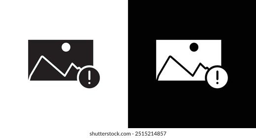 Image Error icon Thin line flat illustration