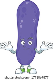 An image of escherichia coli in grinning mascot cartoon style. Vector illustration