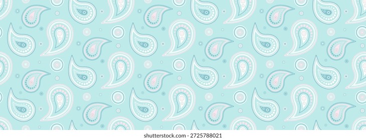 Imagen etérea, elegante retorcida. Botánica tranquila por simplicidad y herencia. Elegante patrón indio paisley sin fisuras. Decoración retro en camisa envolvente.