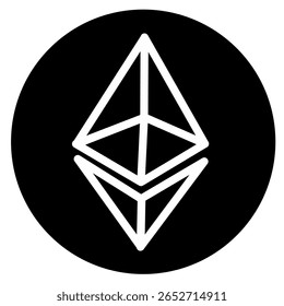 Imagem do logotipo Ethereum da criptomoeda