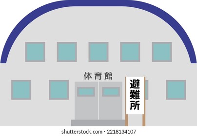 An image of an evacuation center turned into a gymnasium.
translation：gymnasium, shelter