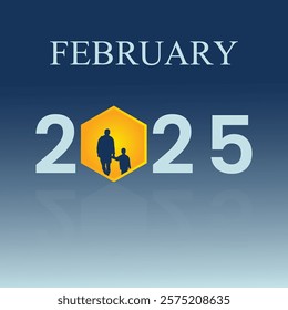 The image evokes a sense of family bonding and unity. The father-son silhouette walking together suggests a hopeful and optimistic future. New month of January