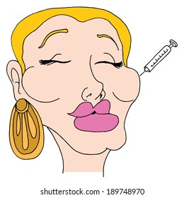 An image of a facelift woman.