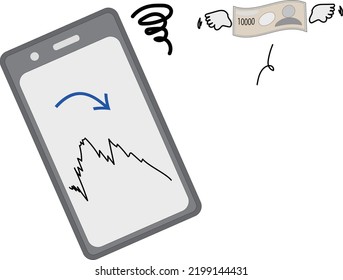 image of falling stock prices