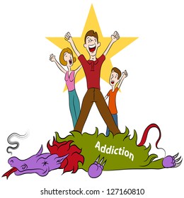 An Image Of A Family Conquering Addiction.