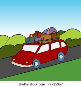 An image of a family on vacation.