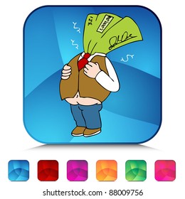 Imagen de un juego de botones de cristal de mosaico de pago.