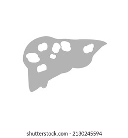 imagen de hígado graso, enfermedad, ilustración vectorial