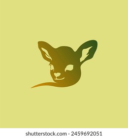 IMAGE OF A Fawn LOGO IN GREEN, FOR THE NEEDS OF BRAND OR COMPANY WORKING IN THE FIELD OF WILDLIFE OR ANYTHING RELATED