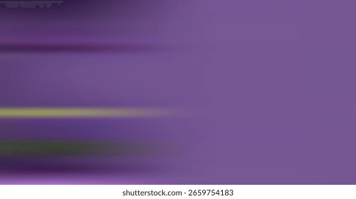 The image features an abstract design with dominant purple hues and blurred horizontal lines that create a sense of motion and depth across the scene, conveying a modern aesthetic