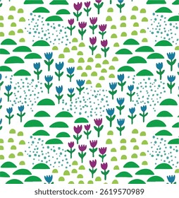 The image features a background pattern characterized by a lilac floral motif. This design is suitable for various applications such as clothing, wrapping paper, and fabric.