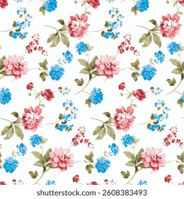 The image features a background pattern with a floral motif. It includes elements typically found in designs for fabric, clothing, or wrapping paper. 