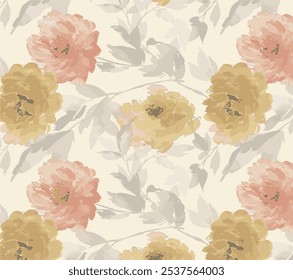 The image features a background pattern that likely showcases elements related to plants and flowers. It includes themes of petals and painting, emphasizing the beauty and intricacy of annual plants. 