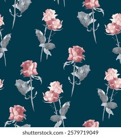 The image features a background pattern that incorporates elements of nature. It includes tags such as rose, petal, pedicel, flower, and plant, suggesting a floral theme. 