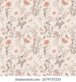 The image features a background pattern that likely includes various floral elements. The content reflects a stylized drawing or illustration, focusing on the beauty of flowers. 