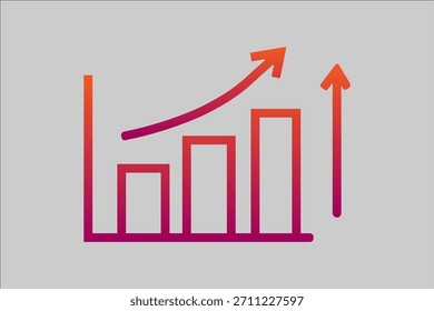A imagem apresenta uma ilustração de gráfico de barras em um plano de fundo cinza. O gráfico usa três barras verticais de altura crescente, sugerindo uma tendência de crescimento ou aumento ao longo do tempo