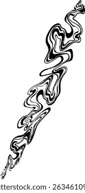 The image features a black and white swirly pattern that showcases intricate designs. It is likely a sketch or drawing, embodying elements of line art and illustration.