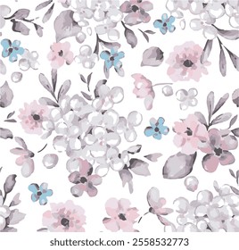 The image features a close-up of vibrant flowers, showcasing intricate details of the petals. The colors include shades of lilac and pink, creating a delicate and visually appealing motif.