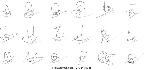 La Imagen presenta una colección de 16 bocetos borrosos de personas en diferentes poses y trajes sobre un fondo blanco liso.
