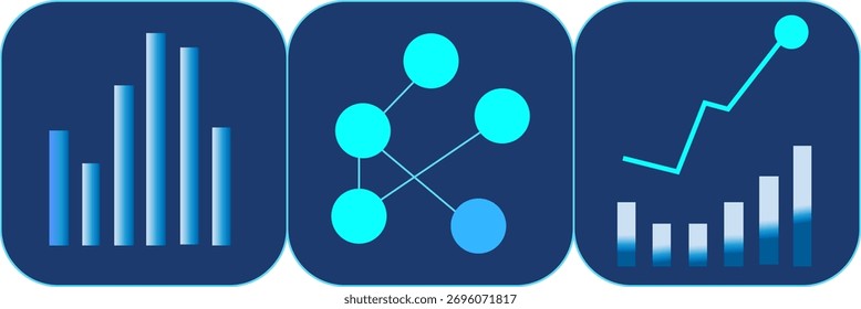 image features a collection of data visualization elements, perfect for illustrating business analytics and data analysis concepts