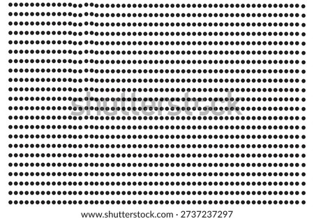 The image features a dense grid of small black dots, evenly spaced and covering the entire surface, creating a uniform pattern against a plain white background.