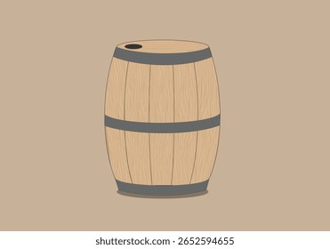 A imagem apresenta um grupo de barris de madeira, todos adornados com listras pretas. Esses barris são provavelmente parte de um projeto de design ou esboço, mostrando sua aparência distinta e artesanato. 