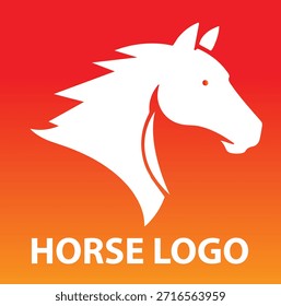 La Imagen presenta la cabeza de un caballo blanco sobre un vibrante fondo rojo y naranja. Este diseño sirve como logotipo, enfatizando la elegancia y fuerza del animal. Los gráficos generales resaltan la interacción de colores y formas, creando una representación visual llamativa. Las etiquetas asociadas con esta Imagen incluyen animales, caballos, gráficos y diseño.