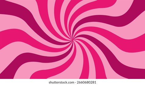 The image features a mesmerizing swirl pattern in light pink, magenta, and deep pink tones, creating a dynamic, eye-catching visual effect with wavy lines radiating from a central point