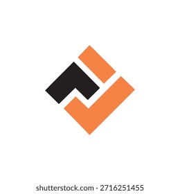 La Imagen presenta un logotipo minimalista y abstracto engastado dentro de una Orientación de diamante (rombo).