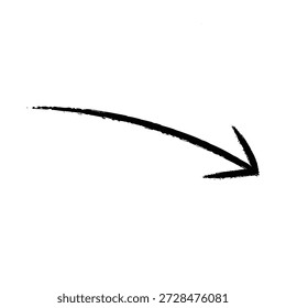 The image features a minimalist design with a single, bold black arrow pointing downwards