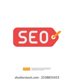 The image features a red tag with the letters "SEO" prominently displayed, symbolizing search engine optimization and its significance in digital marketing.