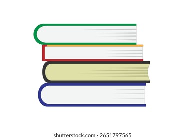 A imagem apresenta uma pilha de livros dispostos em um fundo branco plano. Os livros são provavelmente variados em tamanho e cor, criando um interessante contraste visual contra o pano de fundo minimalista.
