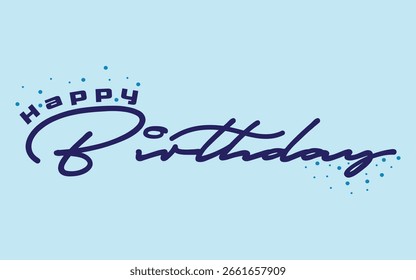 A imagem apresenta um design tipográfico elegante e moderno "Feliz aniversário" - 2
