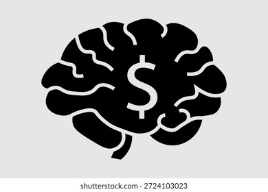 La Imagen presenta una silueta negra estilizada de un cerebro humano sobre un fondo gris claro.