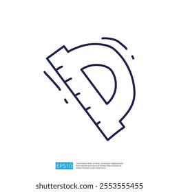 The image features a stylized illustration of a ruler shaped like the letter "D," emphasizing measurement and design.