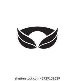 Das Bild zeigt ein stilisiertes Logo, das einem Paar Adlerflügel ähnelt. Die Flügel sind in minimalistischem, schwarz-weißem Design dargestellt. Die Flügel sind symmetrisch, mit einem zentralen weißen Raum, der den Körper des Vogels bildet. Die Ränder der Flügel sind weiß umrissen, was einen starken Kontrast zum schwarzen Hintergrund erzeugt. Das Gesamtdesign ist schlicht und dennoch elegant und ruft ein Gefühl von Freiheit und Macht hervor.