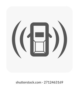 The image features a top-down view of a car surrounded by sound waves, symbolizing the innovative technology of an automated parking system.