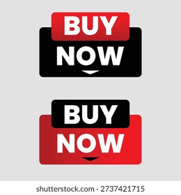 The image features two buy now buttons, one in red and black, and the other in black and red, both with a modern and sleek design. The buttons are likely used for an ecommerce website to encourage customers to make a purchase. The graphic design is clean and minimal, making it effective for driving conversions and sales. The use of contrasting colors and a clear call-to-action makes the buttons stand out and easy to use.
