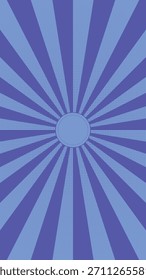 Das Bild verfügt über ein lebendiges blaues Sunburst-Design mit Rasterpunkten