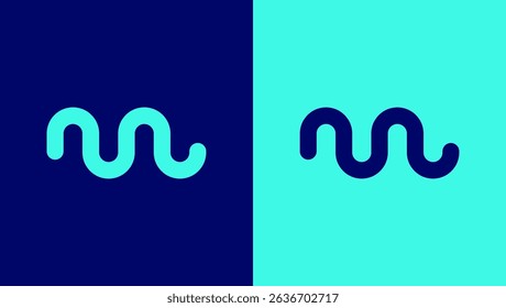 The image features a vibrant teal-colored waveform design set against a deep blue backdrop. The sinuous lines create a sense of movement and flow.