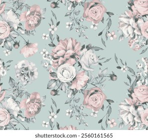 The image features a wall adorned with flowers, showcasing a beautiful floral design. It includes various types of flowers, with roses being prominent. The overall aesthetic appears to be vibrant 