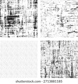 Una Imagen con cuatro cuadrantes de patrones ruidosos y angustiados y texturas en blanco y negro.