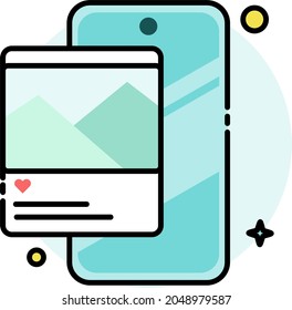 image feed in smartphone application 