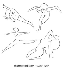Imagen de bailarinas en diferentes poses.