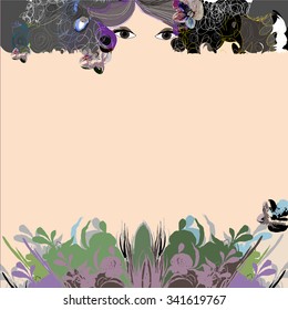  Image of a female face and place for text.