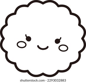 The image of female hormones, etc. Fluffy round characters