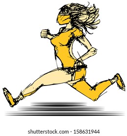 An image of a female runner.