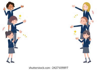 Image of female students lively introducing themselves