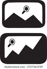 Icono de Vector negro de archivo de Imagen que representa la carpeta de fotos o el documento de Imagen. Símbolo lleno aislado en el fondo blanco para los medios, la Galería y el diseño de la gestión de archivos.
