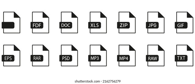 Image file format icon. File icons. For fascist websites. Vector illustration eps10